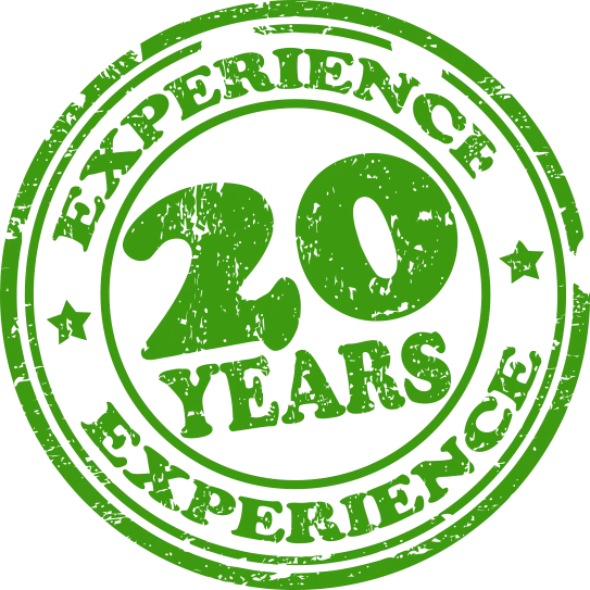 20 Years Experience Stamp