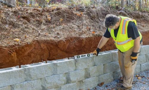 Retaining Wall Installation