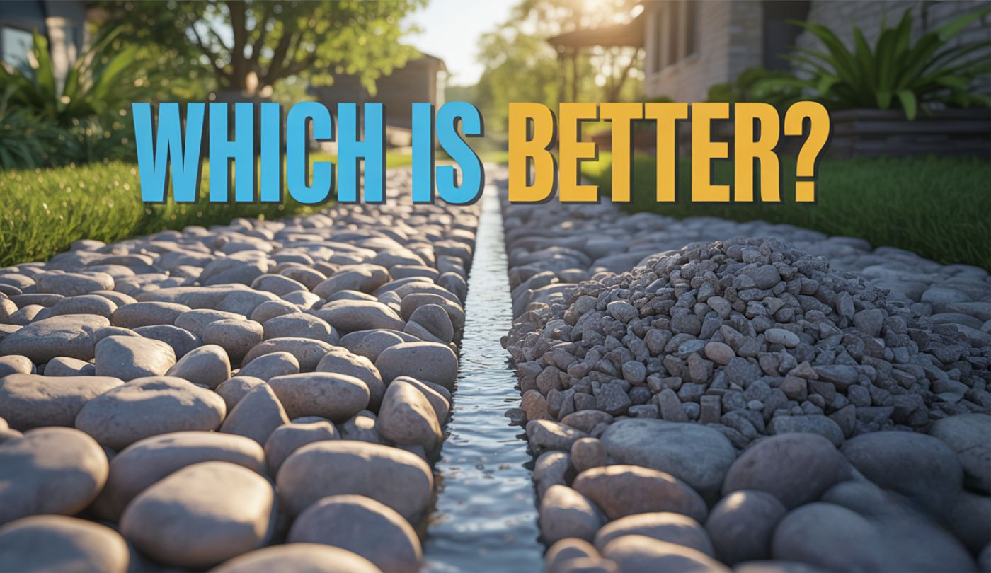 River Rock vs. Crushed Stone: Which is Better for Drainage?