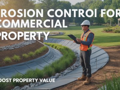 How does erosion control increase the value of your commercial property