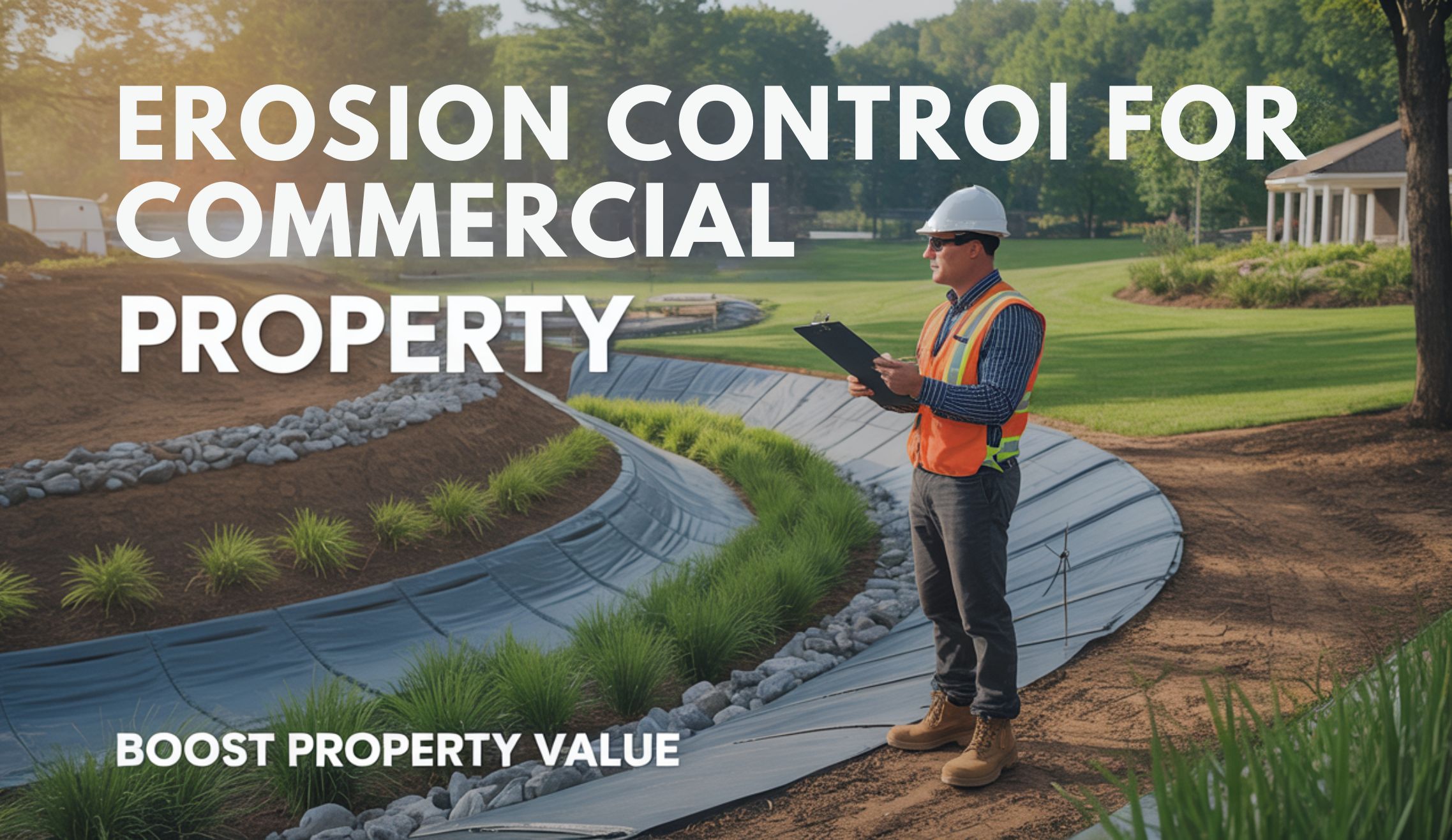 How does erosion control increase the value of your commercial property