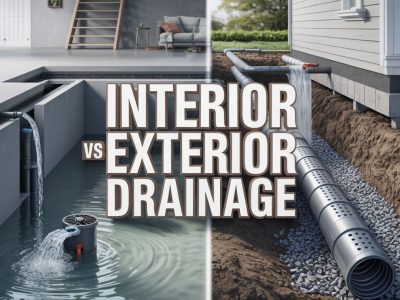 Foundation Drainage Systems: Interior vs. Exterior