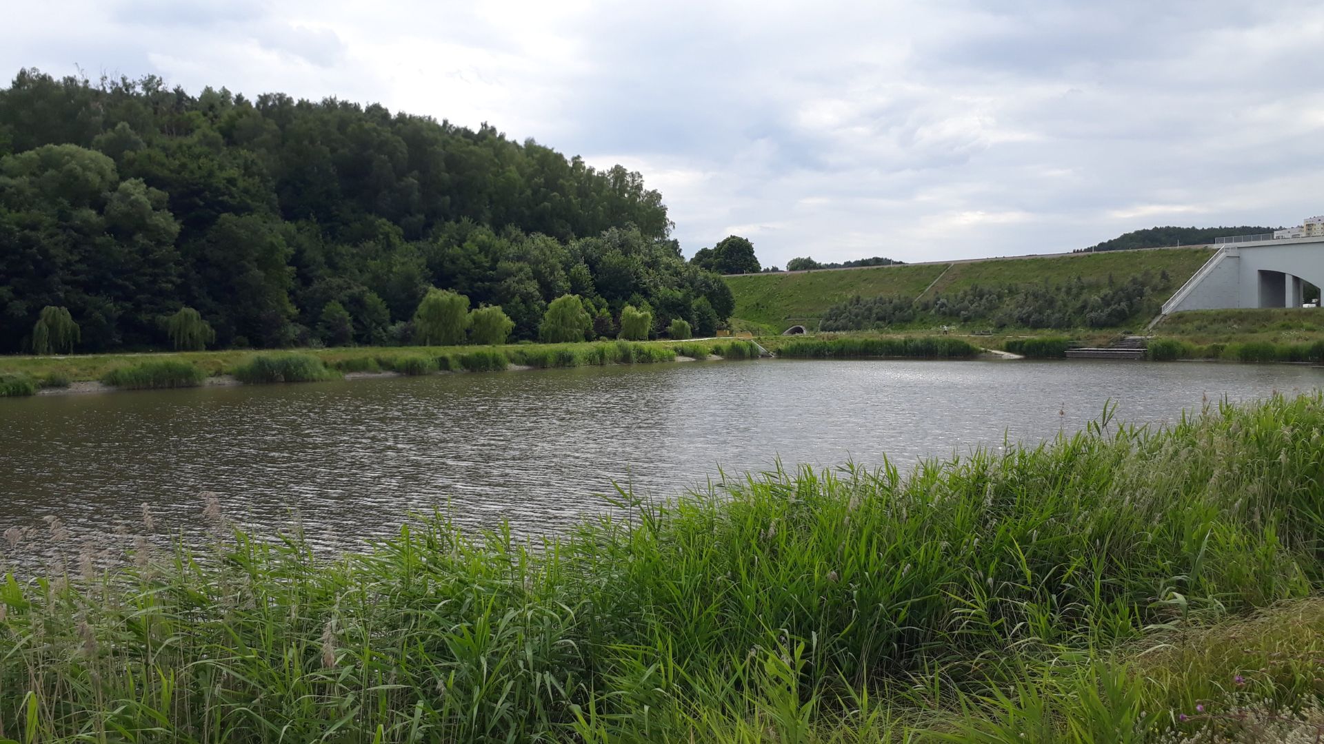 Stormwater Retention Pond With Dam