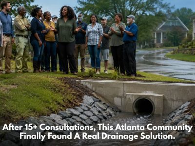 After 15+ Consultations, This Atlanta Community Finally Found a Real Drainage Solution.