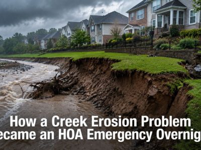 How a Creek Erosion Problem Became an HOA Emergency Overnight